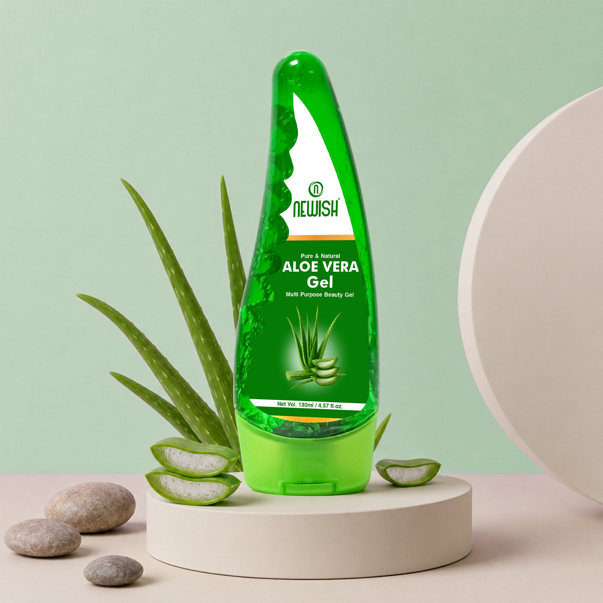 Newish Pure Aloe Vera Gel for Face, Hair & Skin