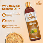 Newish Cold Pressed Sesame Oil for Hair and Body care