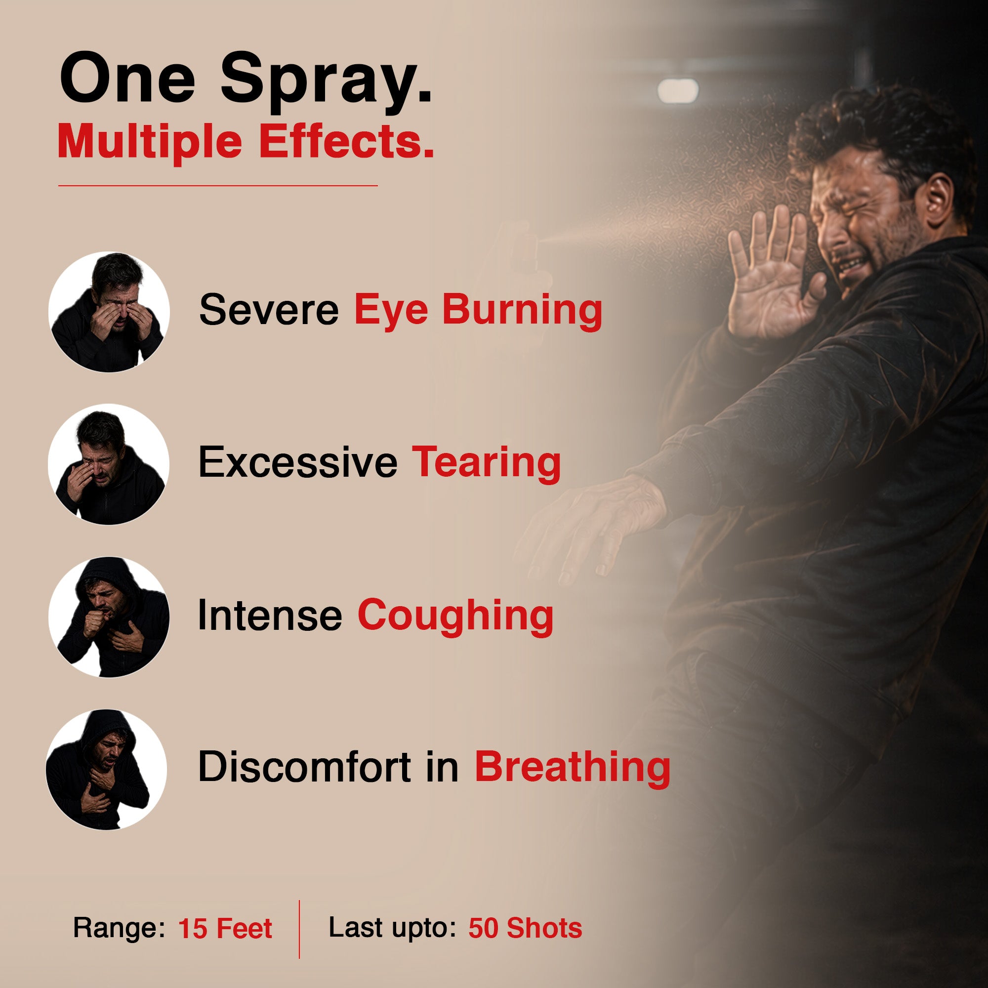 Newish Red Chilli Pepper Spray for Personal Safety & Self Defence – Pack of 2