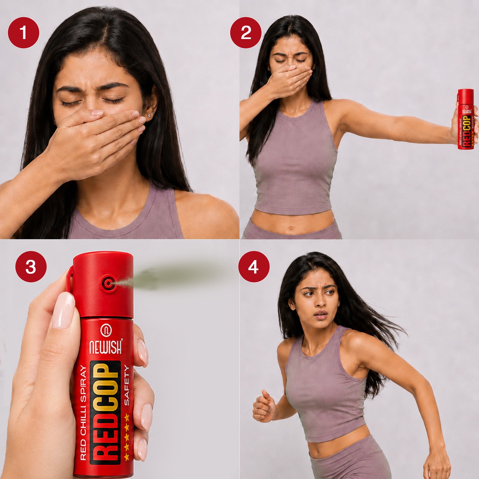 Newish Red Chilli Pepper Spray for Personal Safety & Self Defence – Pack of 2