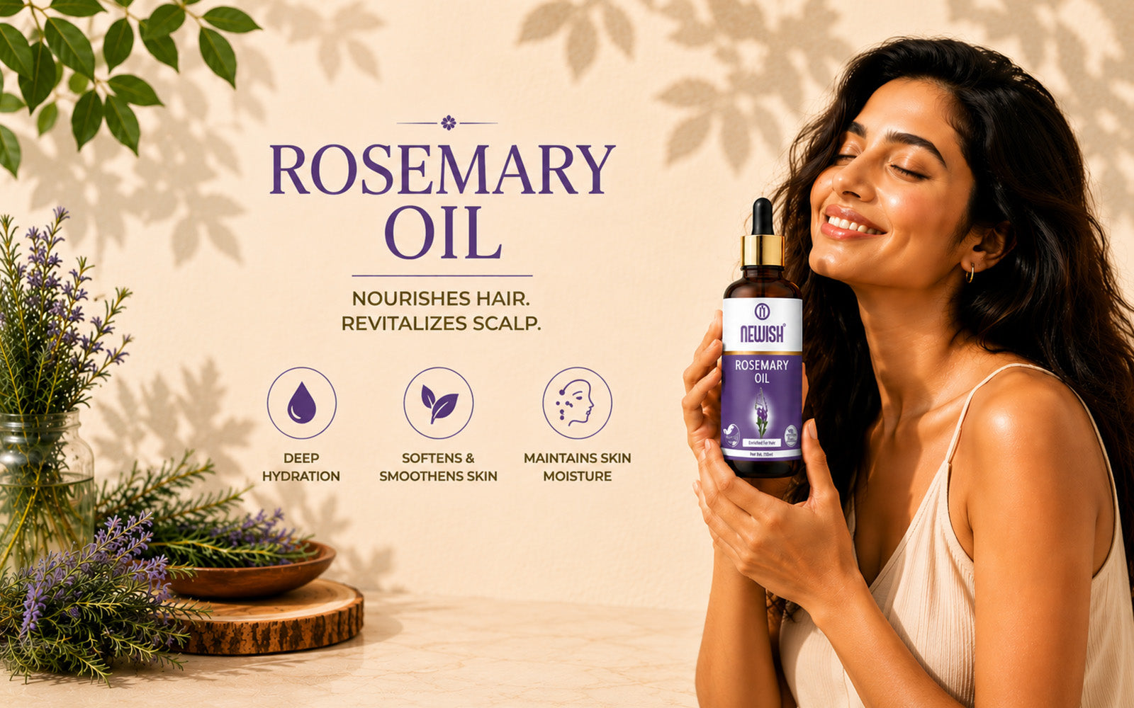Newish Rosemary Essential Oil for Hair & Scalp Care